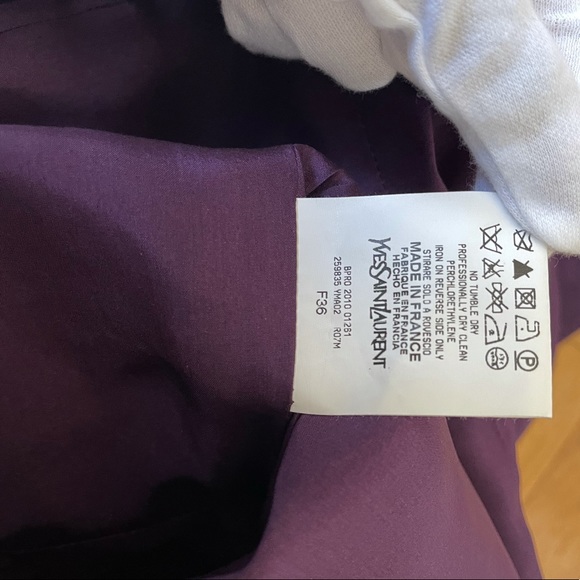 Yves Saint Laurent | Purple Wool and Mohair Ready to Wear Sleeveless Mini Dress - Picture 7 of 13